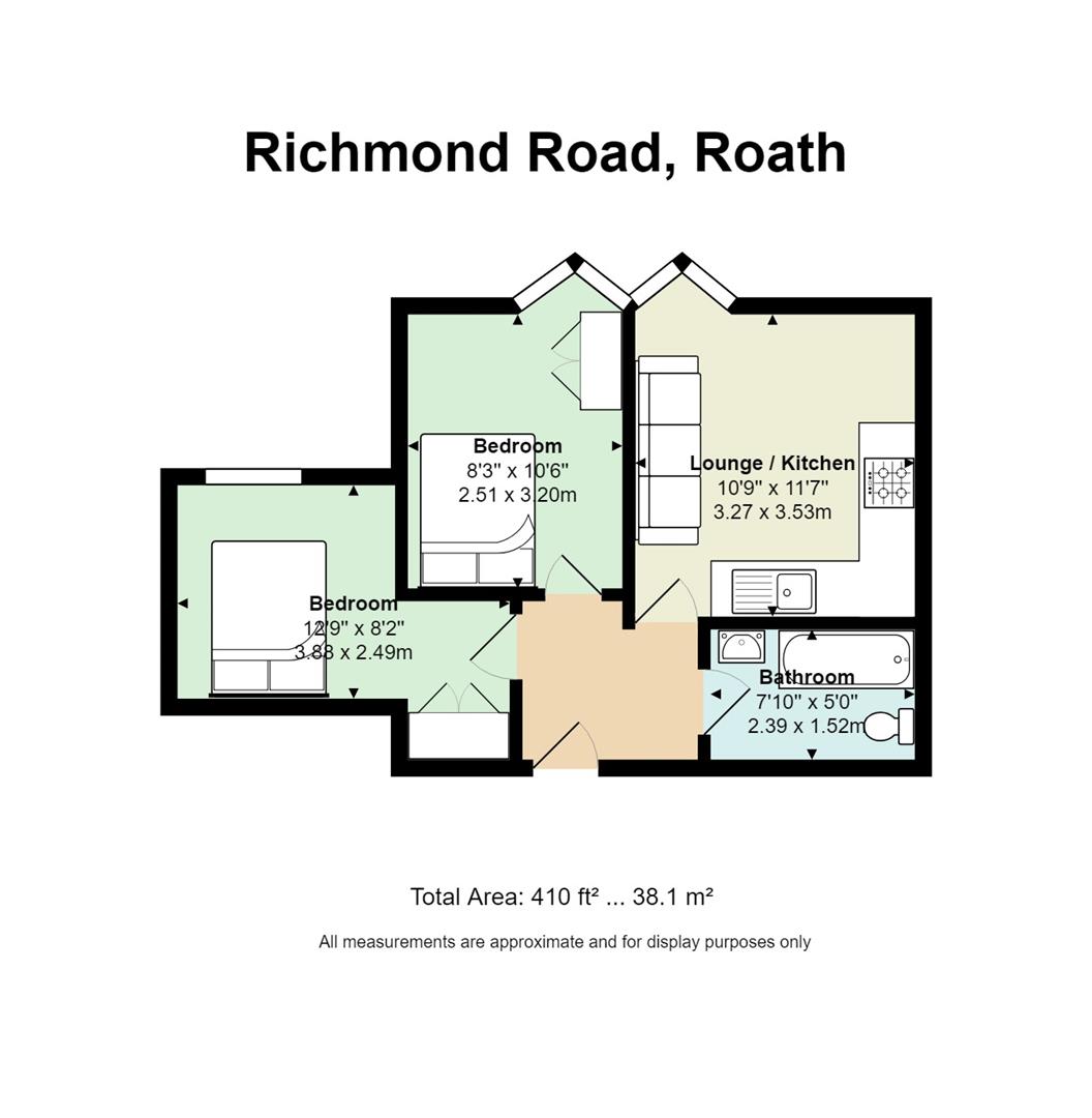 Floorplan for Richmond Road, Roath